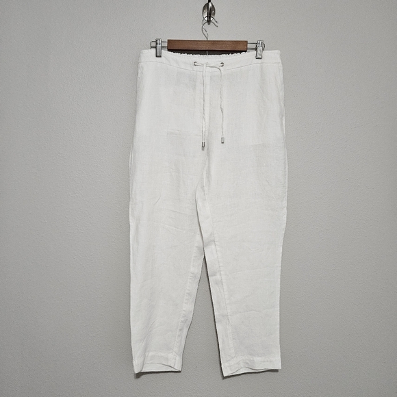 Chico's Pants - Chico's 100% Linen Pull On Crop Pant